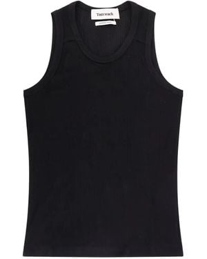 Tonywack Ribbed Sleeveless Tank Top - Black