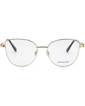 Ferragamo Eyewear Cat-Eye Frame Glasses - White