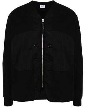 C.P. Company Logo-Embroidered Jacket - Black