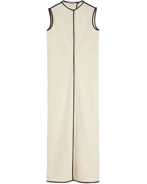 Jil Sander Robe Longue À Bords Contrastants - Neutre