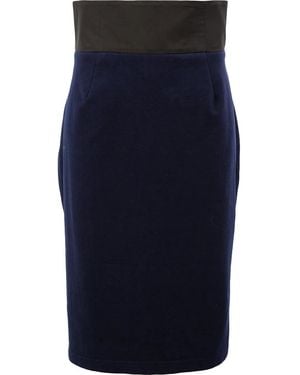 Aganovich Fitted High-Waist Skirt - Blue