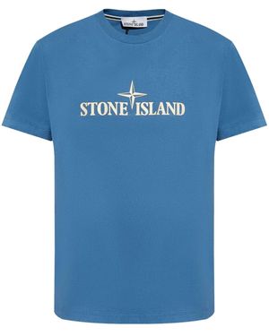 Stone Island コンパスプリント Tシャツ - ブルー