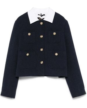 Maje Cropped Jacket - Blue