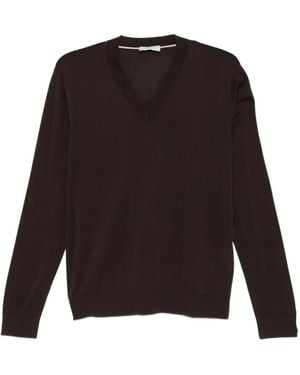 Paolo Pecora V-Neck Long-Sleeve Jumper - Black