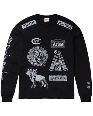 Champion X Aries Graphic-Print Sweatshirt - Black