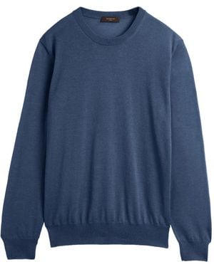Slowear Schmaler Zanone Pullover Mit Rundhalsausschnitt - Blau