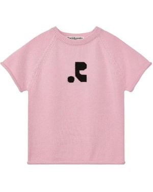 Rest&Recreation Jacquard-T-Shirt mit Raglanärmeln - Pink