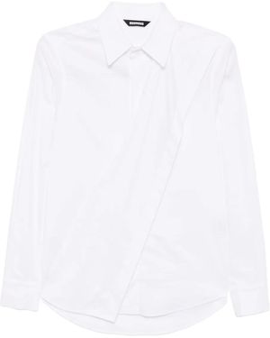 Moohong Camicia Con Design Attorcigliato - Bianco
