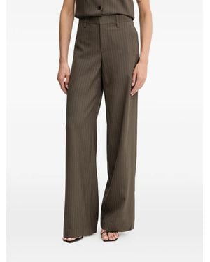 Miss Sixty Pinstripe Button Trousers - Brown