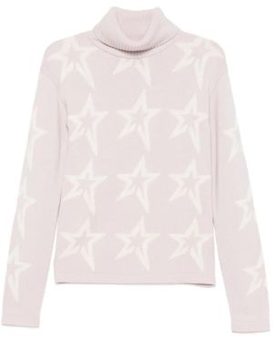 Perfect Moment Stardust Pullover Mit Sternintarsie - Weiß
