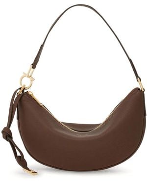 Ferragamo Hobo S Schoudertas - Bruin