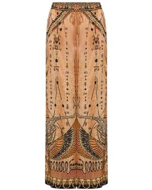CAMILLA Kingdom Hieroglyphs Printed Pants - Natural