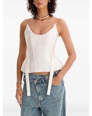 MOOS STUDIO Strapless Top - Blue