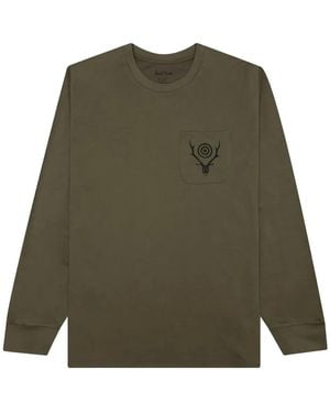 South2 West8 Long-Sleeve Pocket T-Shirt - Green