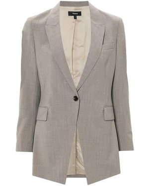 Theory Blazer Met Gemêleerd Effect - Grijs