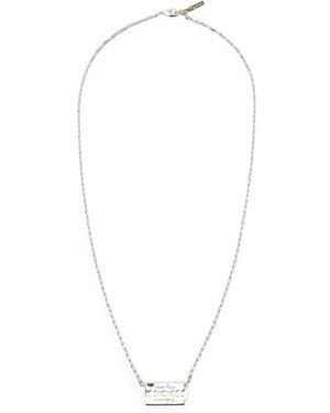 Undercover Razor-Blade-Pendant Necklace - White