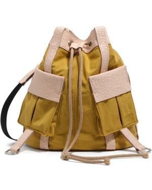 Bimba Y Lola Small Grained-Leather Bucket Bag - Metallic