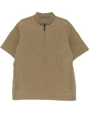 Snow Peak Pull Matelassé À Fermeture Zippée - Green