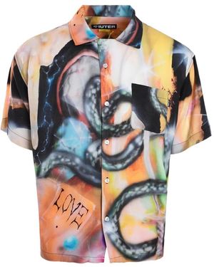 Iuter Slime Button-Up Cottton Shirt - Blue