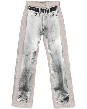 Y. Project Jeans Met Trompe L'Oeil - Grijs