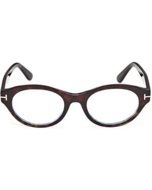 Tom Ford Tortoiseshell-Effect Cat-Eye Glasses - Brown