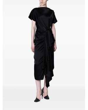 ROKSANDA Zoa Draped Ruffled Dress - Black