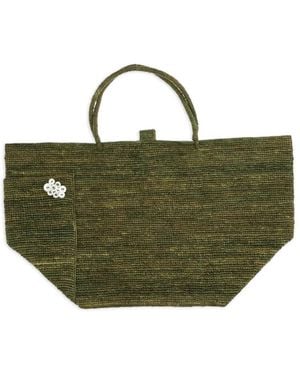 MERCIEL Sac Porté Épaule Isabella En Raphia - Green
