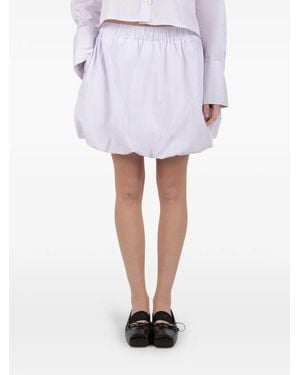 Societe Anonyme Striped Mini Skirt - White