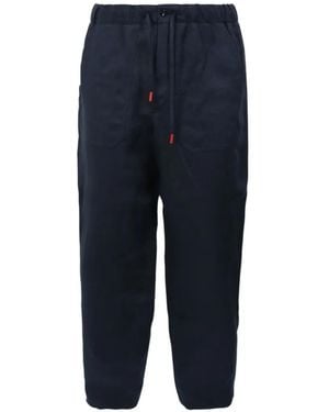 Kiton Drawstring-Waist Utilitarian Pants - Blue