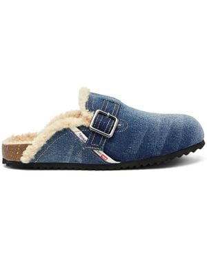 DIESEL Slippers D-Woodstock Denim - Blu