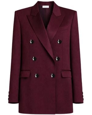 Violante Nessi Sugar Double-Breasted Wool Blazer - Purple