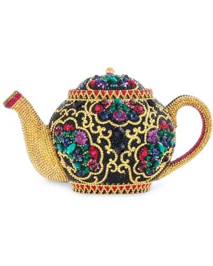 Judith Leiber Jasmine Teapot Crystal-Embellished Tote Bag - Blue