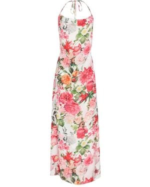 Lethicia Bronstein Vestido largo Anturio con estampado floral - Blanco