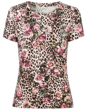 L'Agence Ressi Cheetah-Print T-Shirt - White