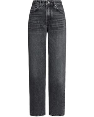 12 STOREEZ High-Rise Straight-Leg Jeans - Grey