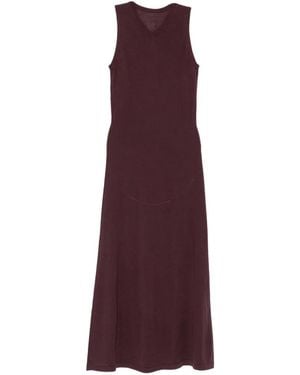 Liviana Conti Sleeveless V-Neck Midi Knitted Dress - Purple