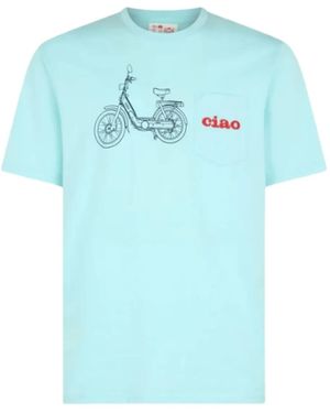 Mc2 Saint Barth Ciao Patch-Pocket T-Shirt - Blue