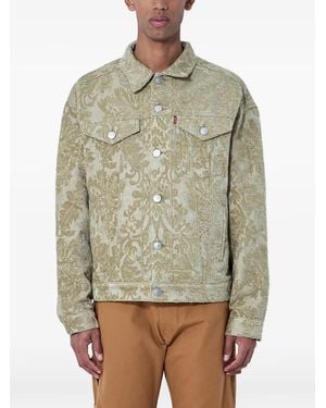 Junya Watanabe X Levi's Floral-Pattern Denim Jacket - Grey