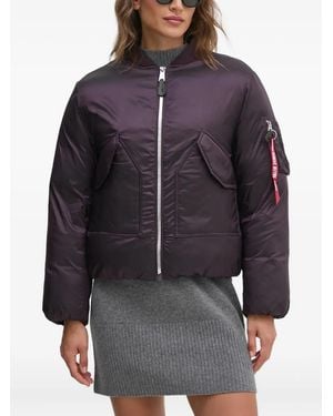 Alpha Industries Ma-1 Bomberjacke Mit Taschen - Grau