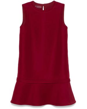 Gucci ペプラムヘム ミニドレス - レッド