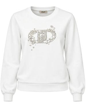 Liu Jo Logo-Embellished Sweatshirt - White