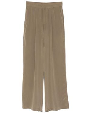 JACOB LEE Silk Trousers - Natural