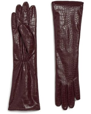Apparis Gwen Handschuhe Mit Kroko-Effekt - Lila