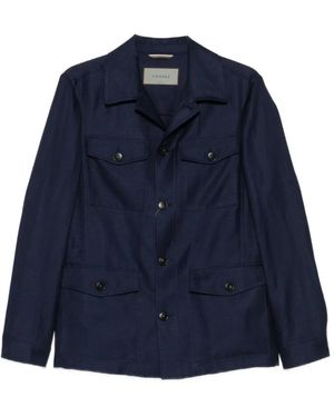 Canali Sobrecamisa Con Cuatro Bolsillos - Azul