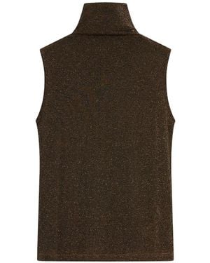 Momoní Haut Alfred À Design Sans Manches En Lurex Stretch - Brown