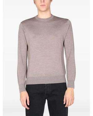 Ballantyne Crew-Neck Wool Jumper - Purple