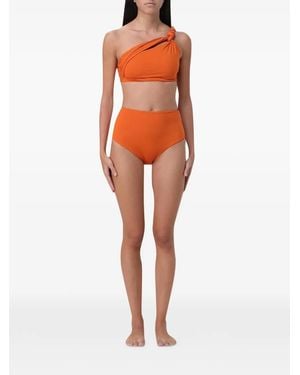 Maygel Coronel Bikini Con Detalle De Nudo - Naranja