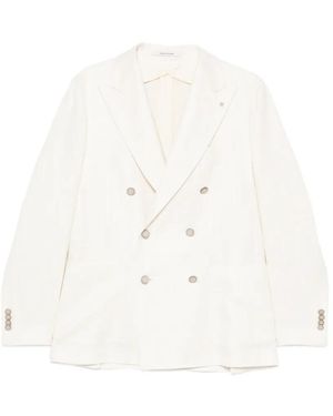 Tagliatore Blazer À Boutonnière Croisée - White