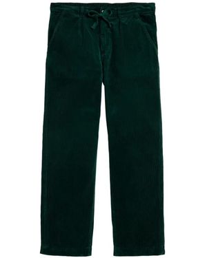 Polo Ralph Lauren Pleated Corduroy Straight-Leg Trousers - Green