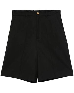P.A.R.O.S.H. Belt-Loops Shorts - Black
